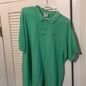 Sea green SS Lacoste collared shirt